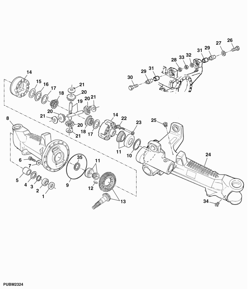 MULTIPLE DISK SELF-LOCK. DIFFERENTIAL, FWD-AXLE