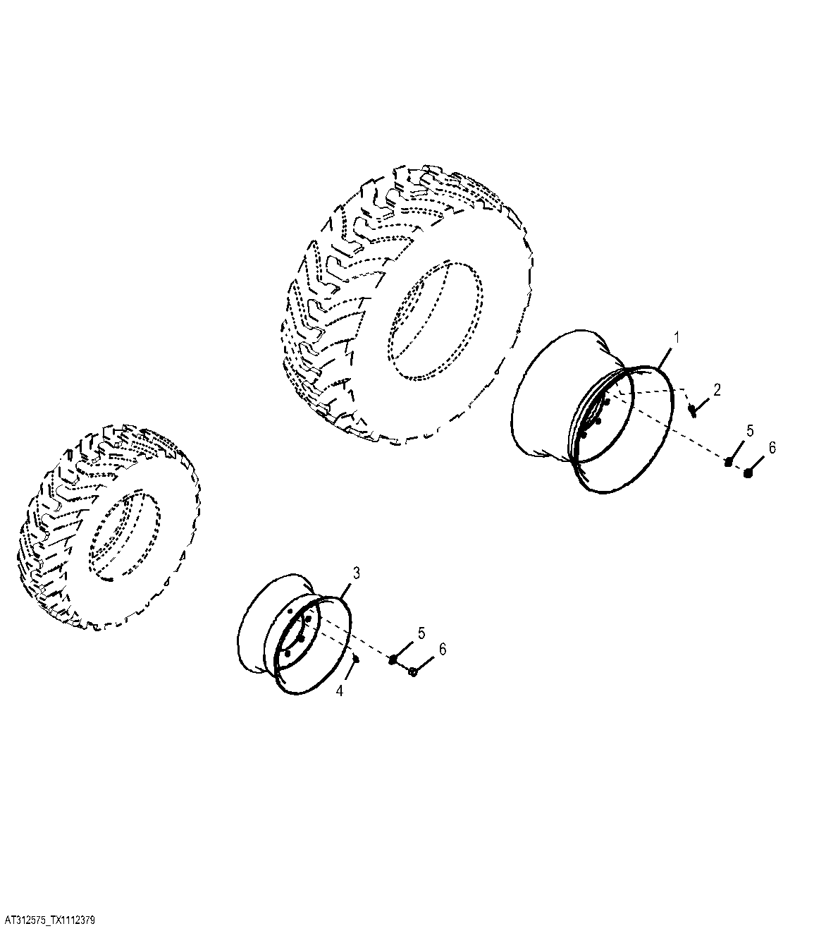 Rim, 19.5L-24 in. and 12.5 X 80-18 in. Firestone MFWD