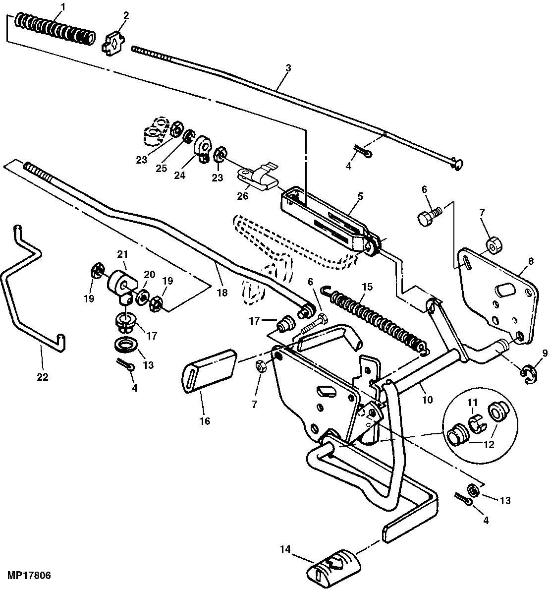 Brake and Hydro Control Linkage ( - 025000)