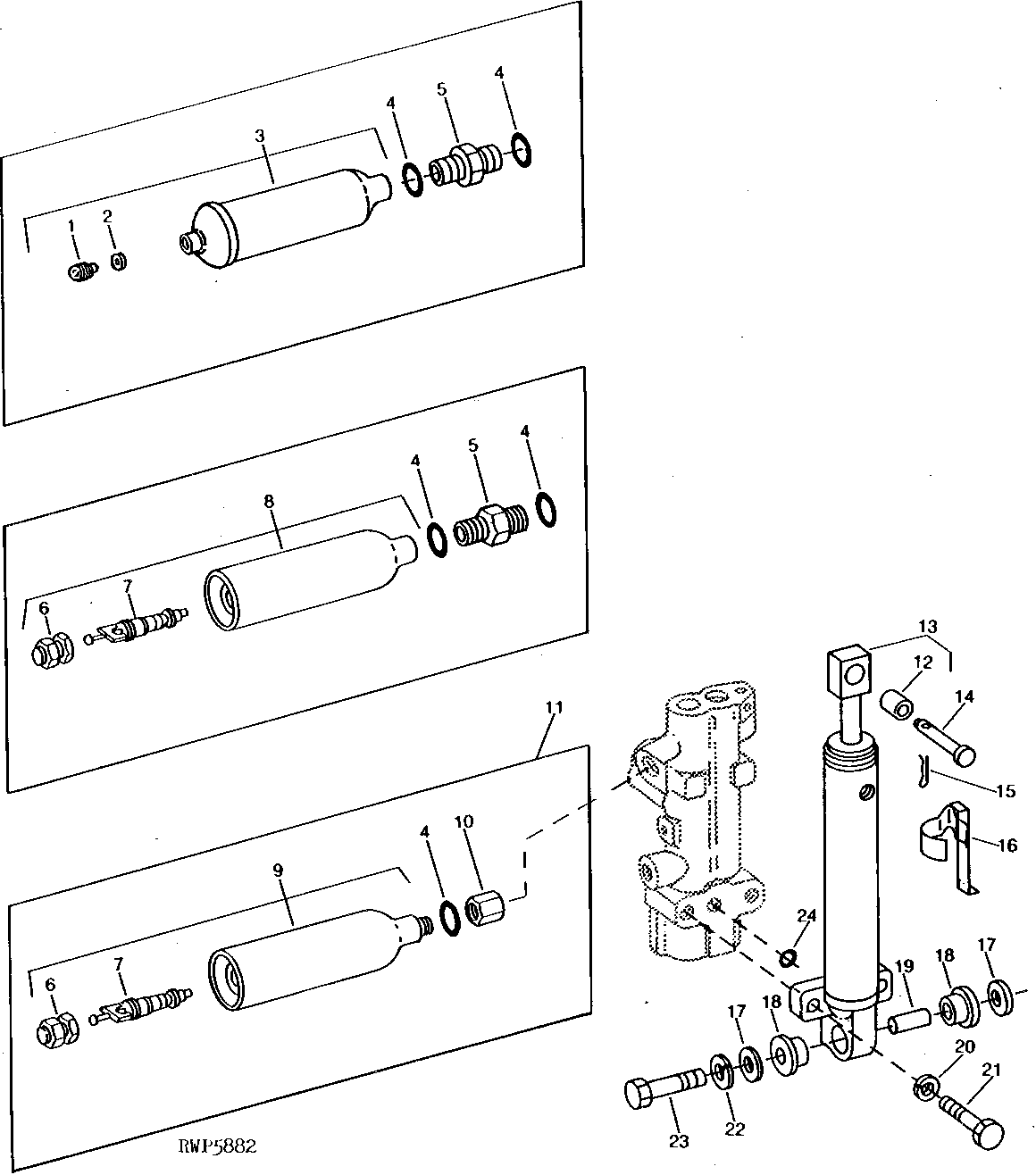 SEAT POSITION VALVE CYLINDER AND ACCUMULATOR