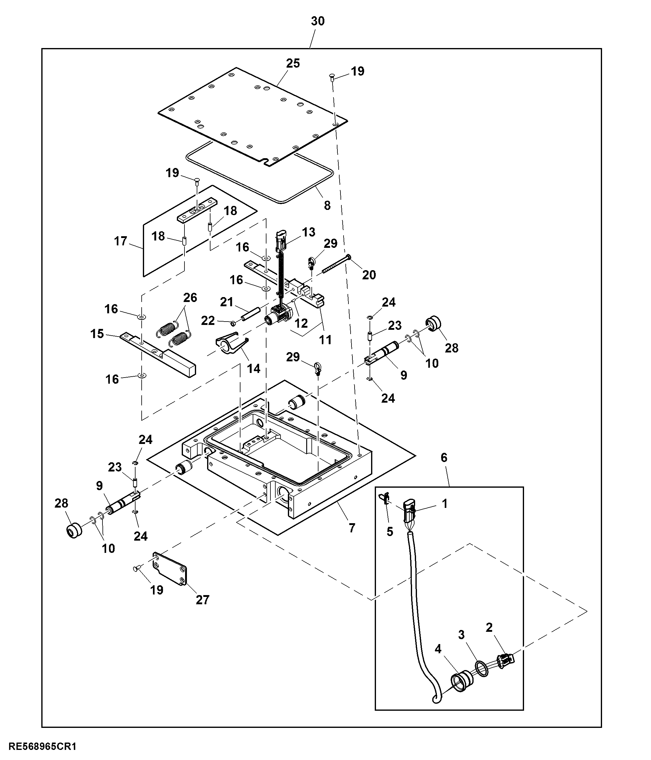 Hitch Draft Sensor, Housing, Double Reduction Axle