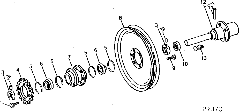 Upper Countershaft And Sprocket For Platform And Feeder House Chain Drive