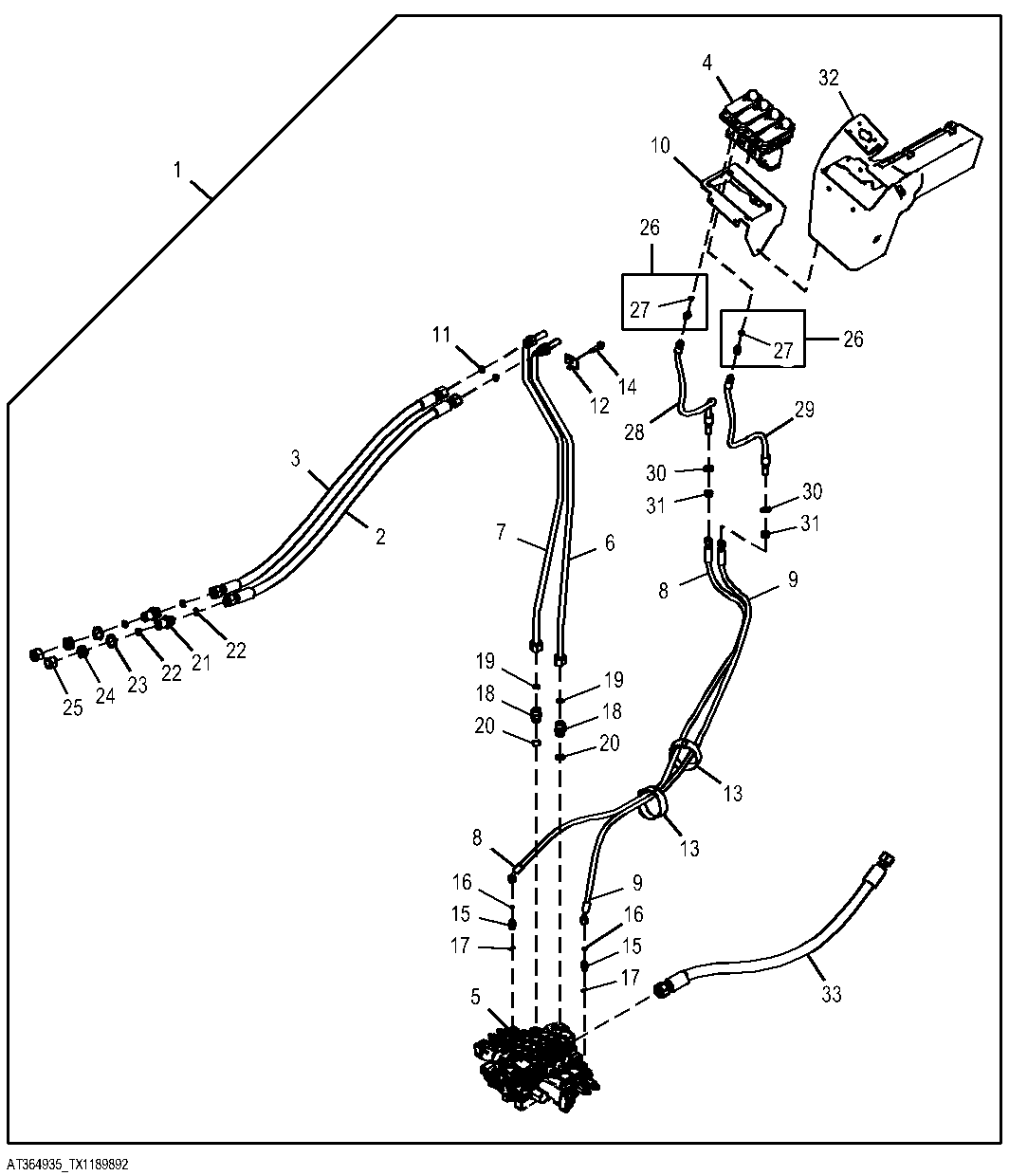 Three Lever To Four Lever Pilot Controller Conversion Kit (Z-Bar)