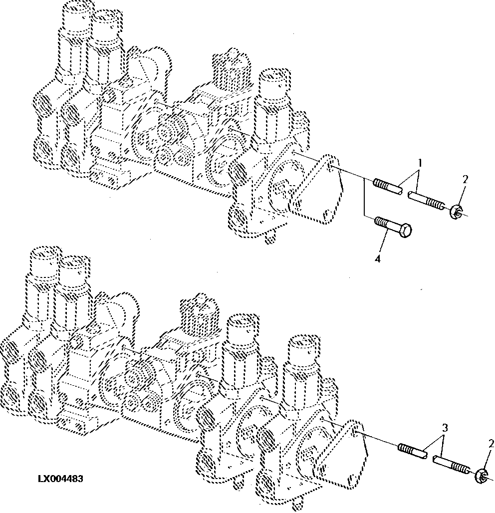 ATTACHING PARTS FOR SELECTIVE CONTROL VALVES 3 + 4