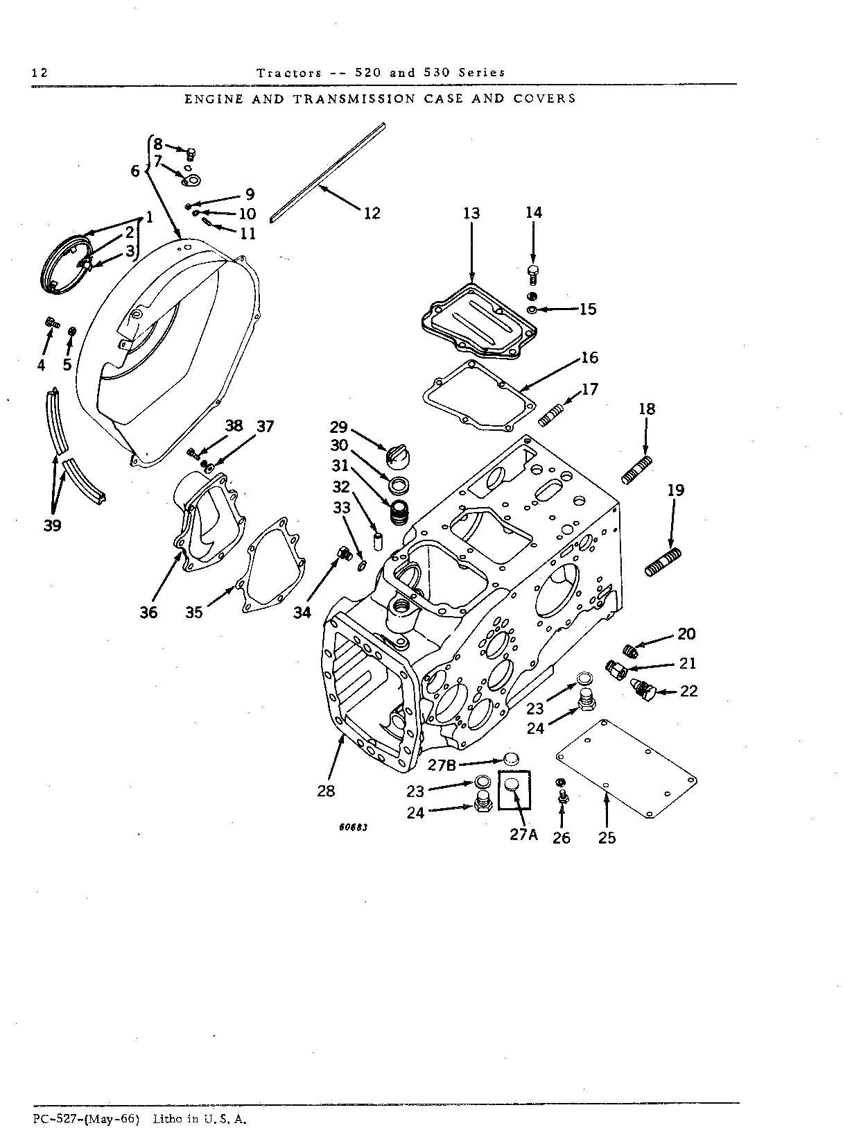 Case, engine and transmission