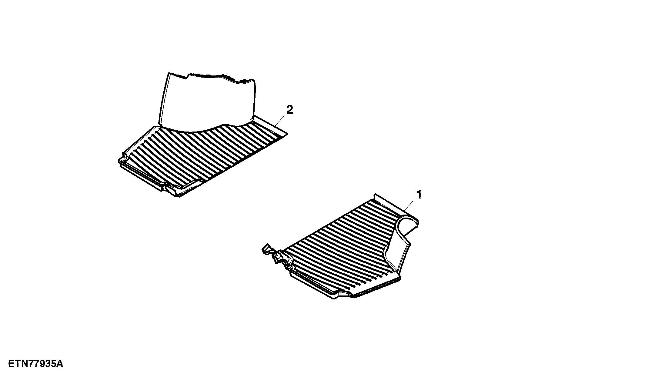 Floor Mats, Low Profile Cab, Front
