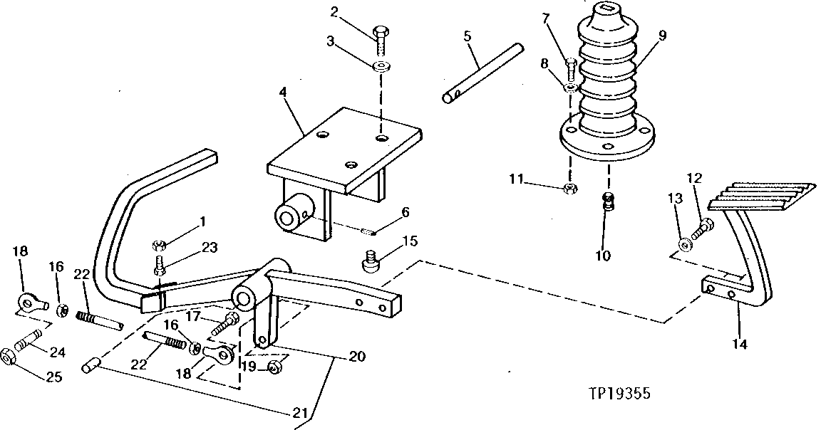 ACCELERATOR AND DECELERATOR PEDALS AND LINKAGE