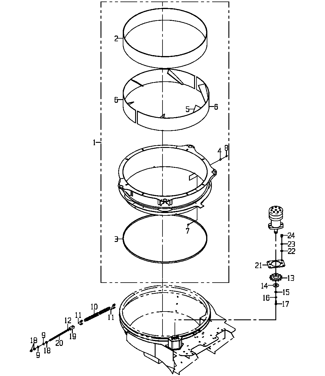 PRIMARY EXTRACTOR GP, EXTENSION RING (OPTION 6100)