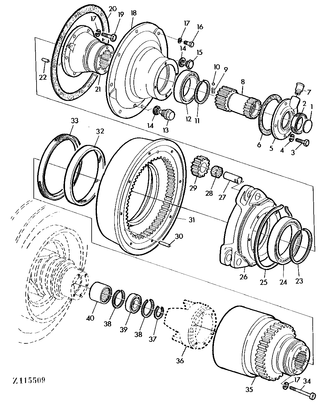 REDUCTION TRANSMISSION FOR VARIABLE CYLINDER (HYDRAULIC)