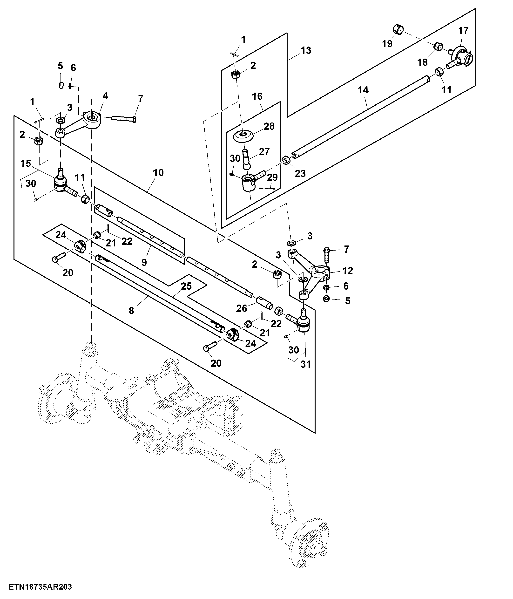Drag Link And Tie Rod, High Ground Clearance