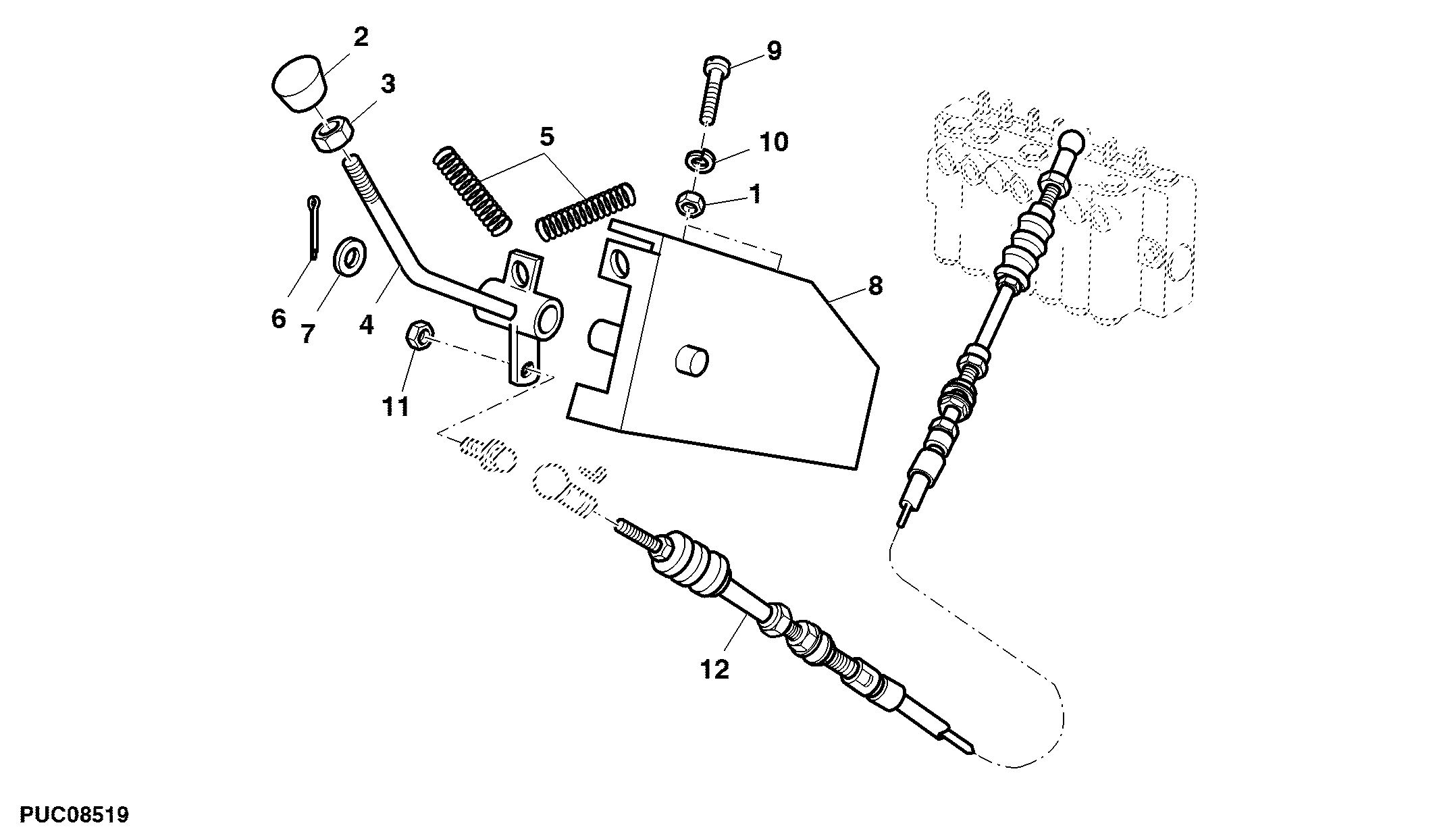 Control Linkage Hydraulic Swing Unloading Auger