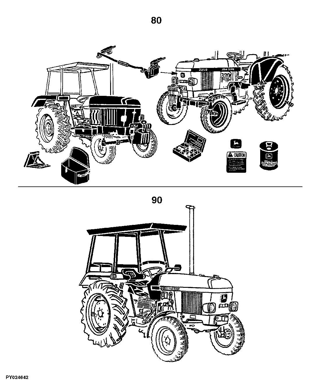 2250, 2450, 2650 Tractors (Collar Shift Transmission) (Europe Edition)