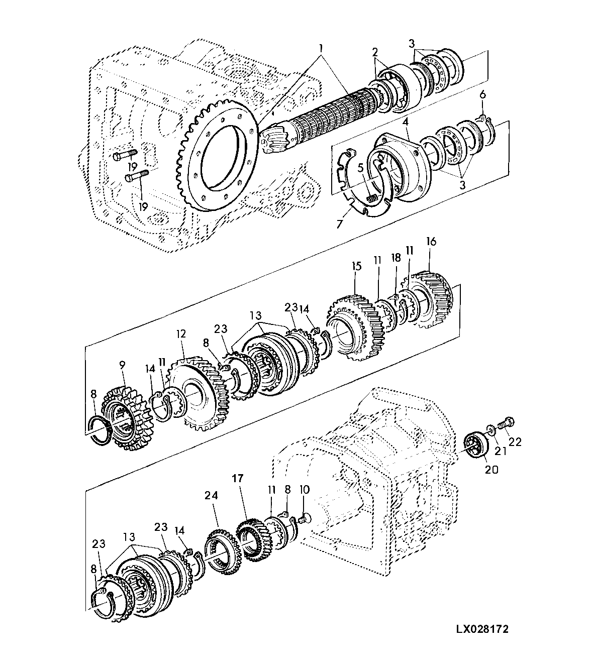 DIFF. DRIVE SHAFT/RING GEAR, 4-RANGE TRANSM. (8/47 GEARING)