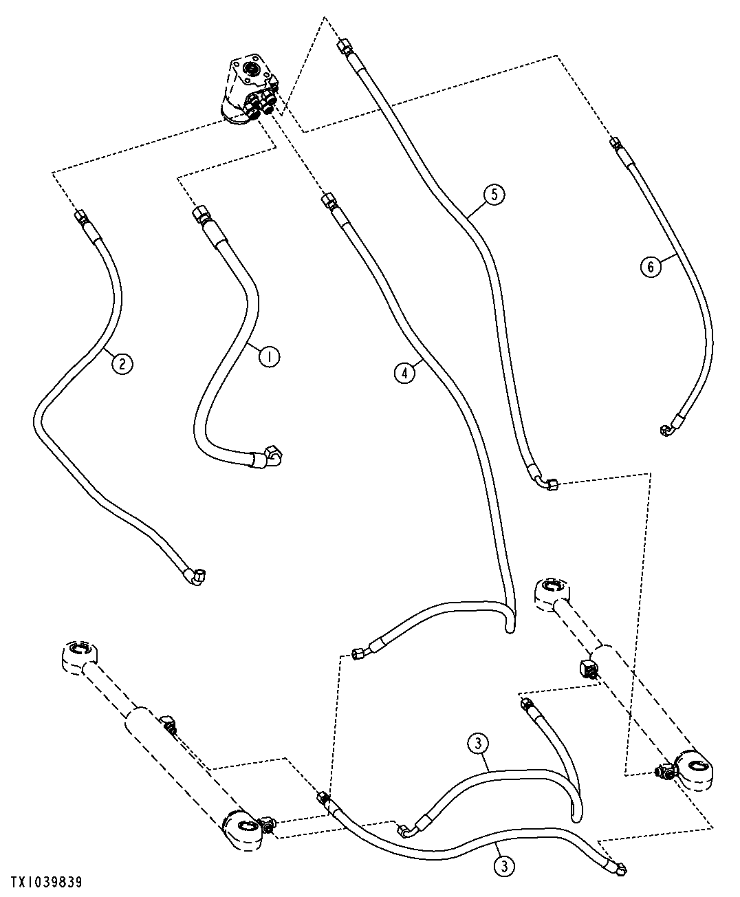 Steering Cylinder Hydraulic Hoses