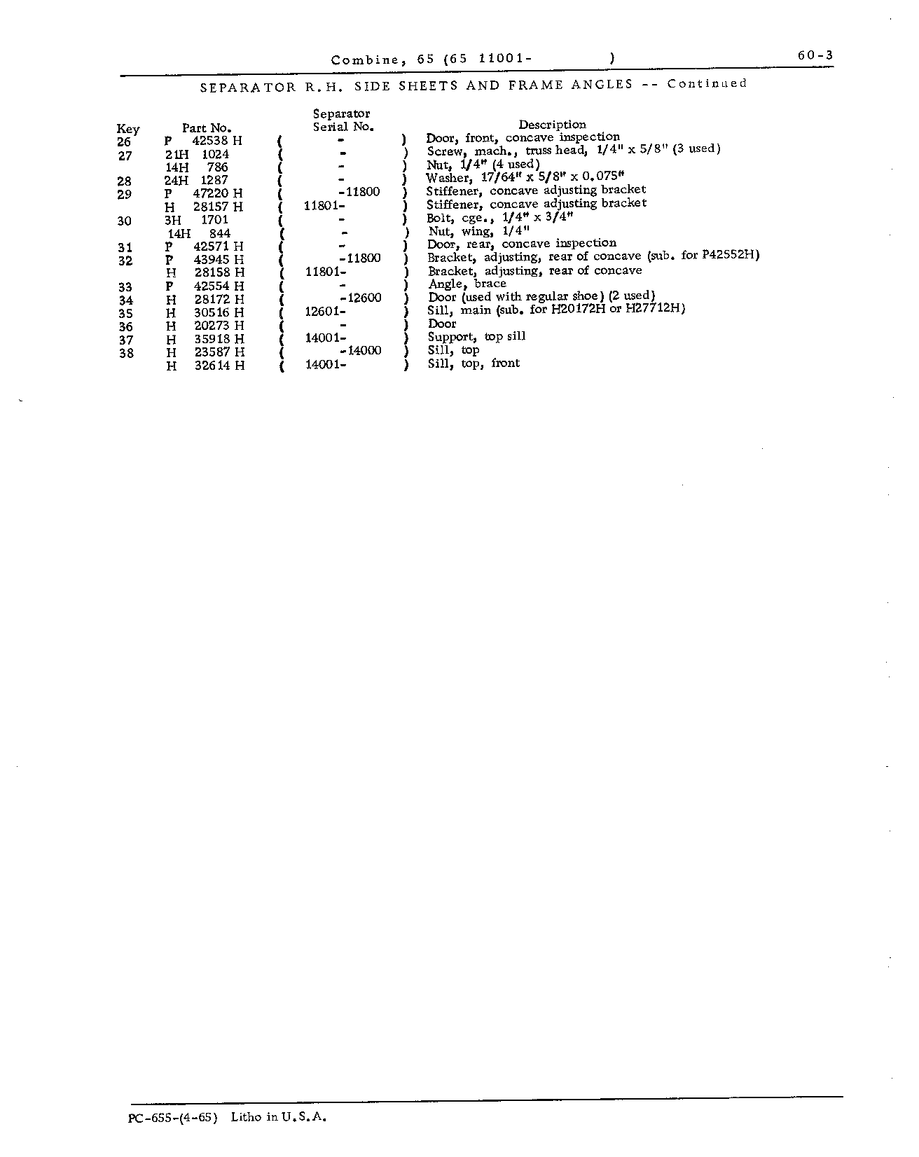 Separator Front, Top and Side Sheets, Rear Hood, and Ladder (Continued)