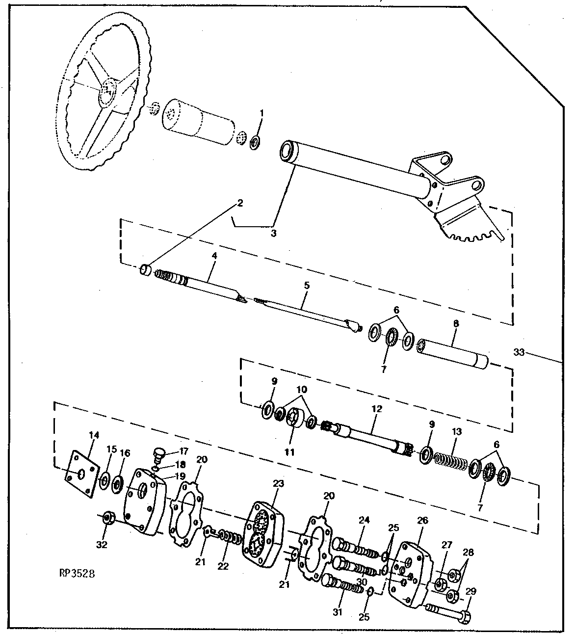 STEERING METERING PUMP, SHAFT, BUSHING AND SEALS