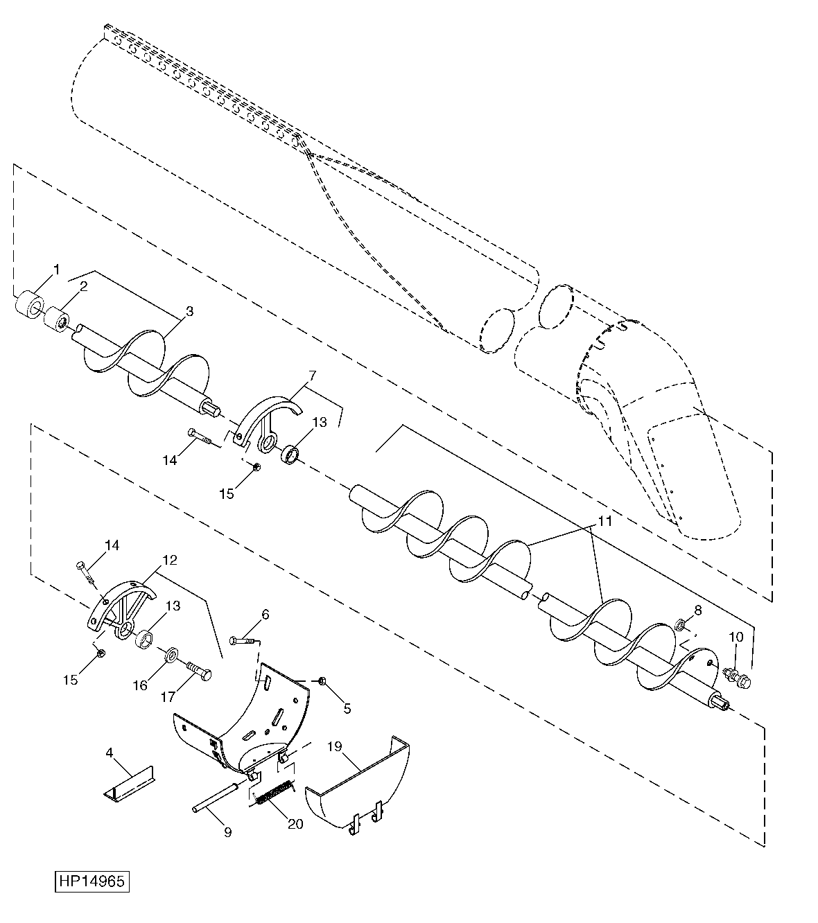 HORIZONTAL UNLOADING AUGER (18.5 AND 21.5 FT.)
