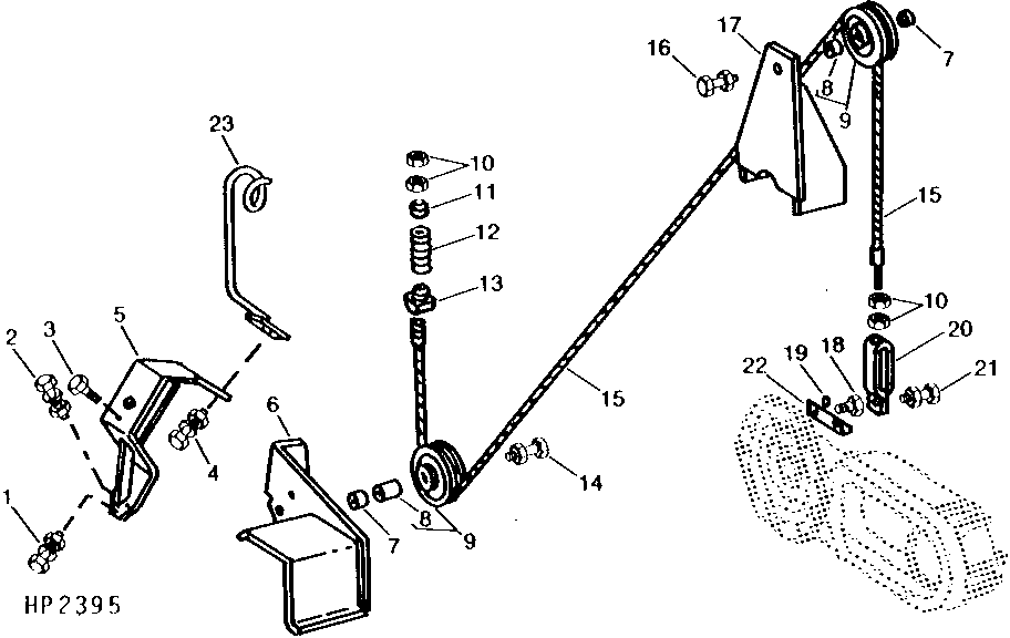 Header Leveling Cables And Mounting (Sidehill) (Left-Hand Illustrated) (403301 - 610300)