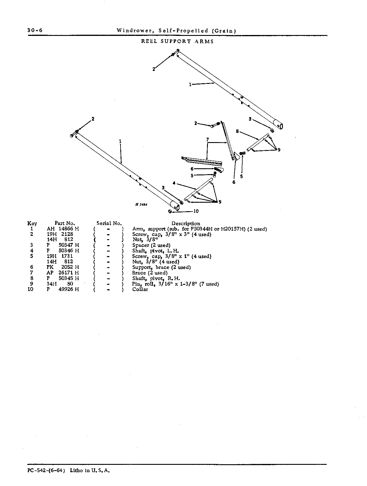 Reel Support Arms