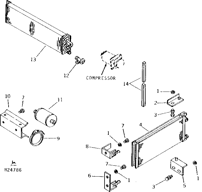AIR CONDITIONER CONDENSER EVAPORATOR AND RECEIVER DRIER (1975 - )