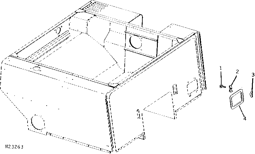 Grain Tank Door (with Auxiliary Unloading Auger Hydraulic Drive)
