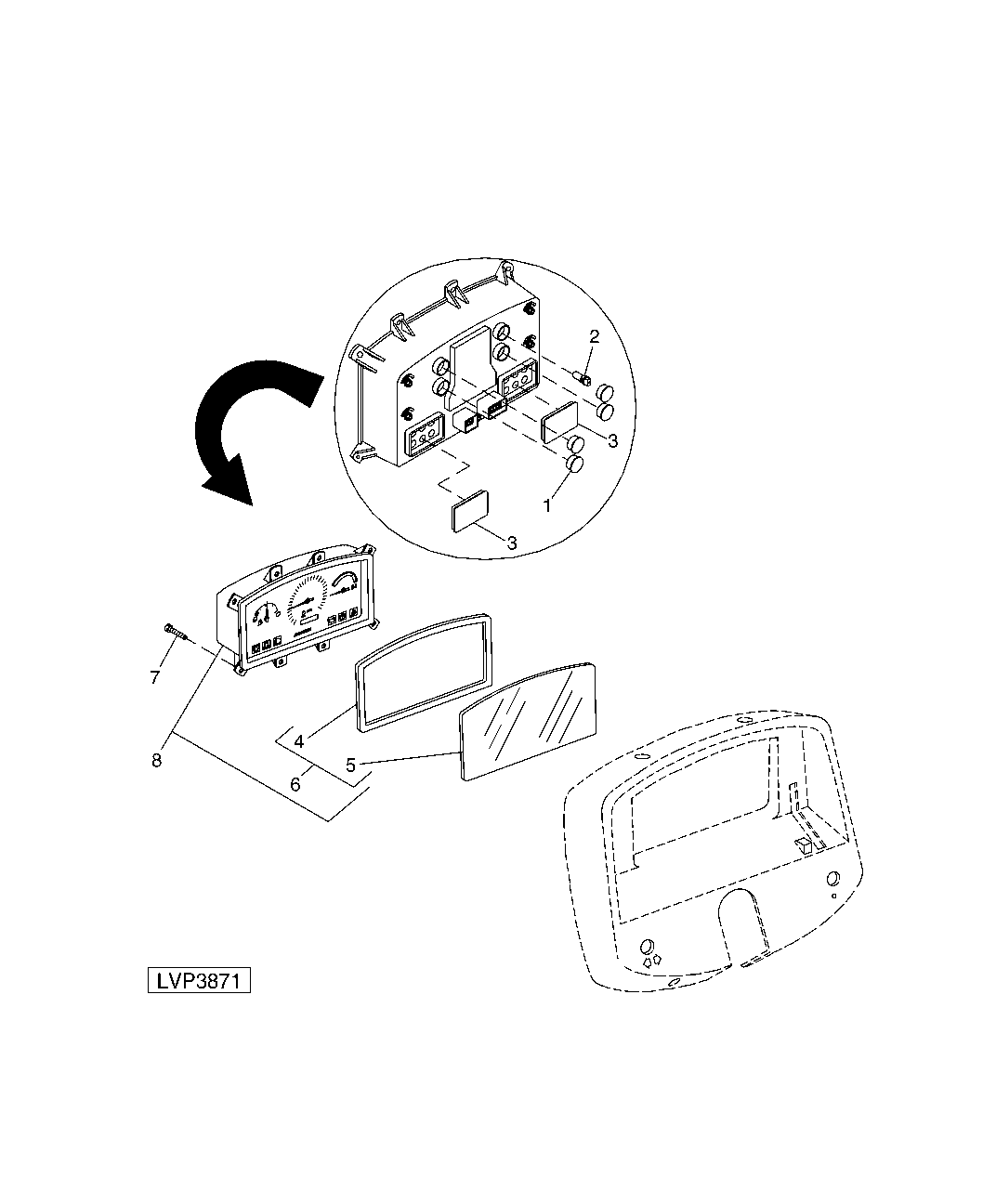 Instrument Panel (With CAB/Isolated Open Operator Station) ( - 420000)