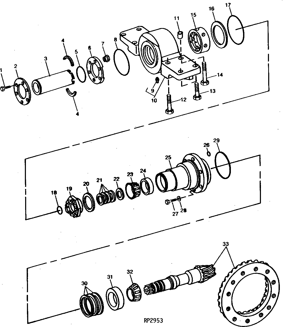 Front Differential Drive Shaft Assembly And Support