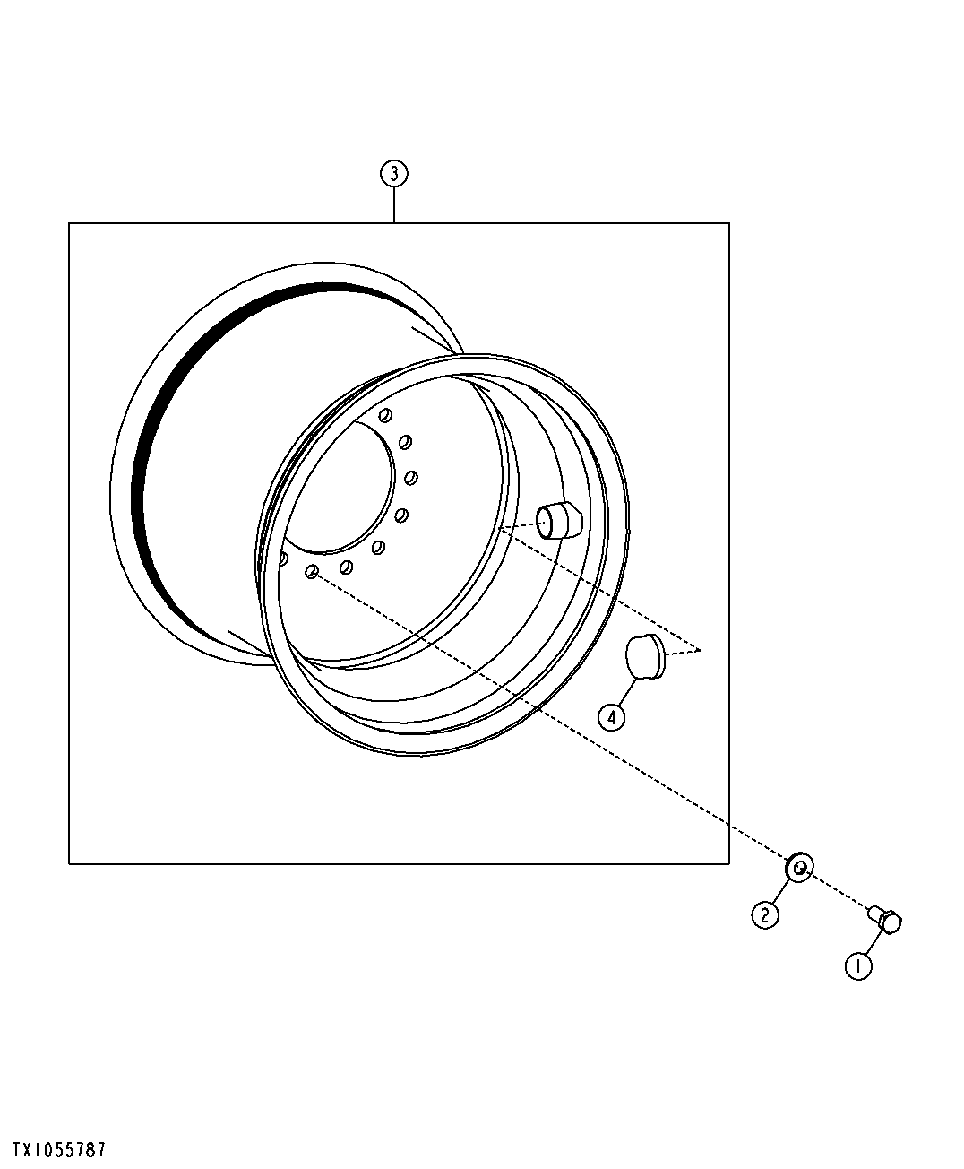 Wheel For 23.1-26 14PR LS-2, Firestone, With Tube