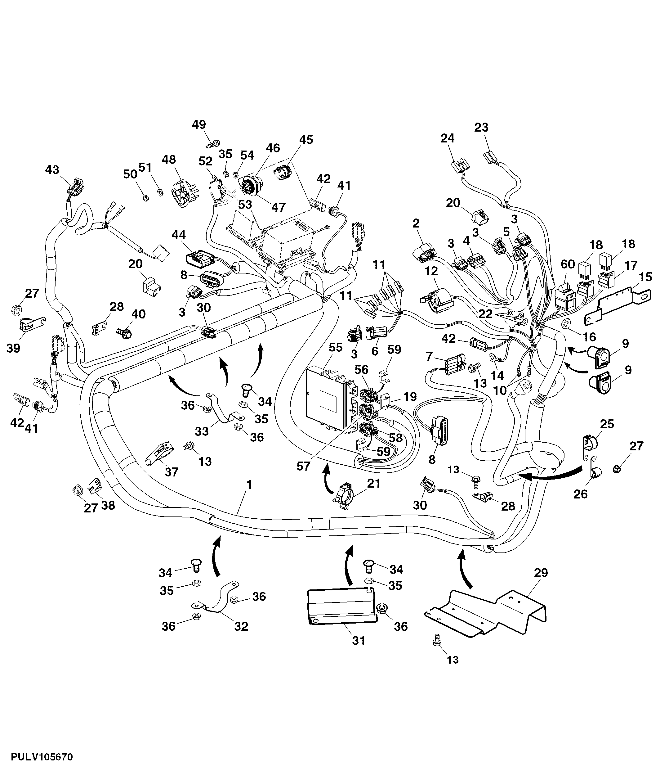PLATFORM WIRING HARNESS, SYNCREVERSER PTM, (SR)