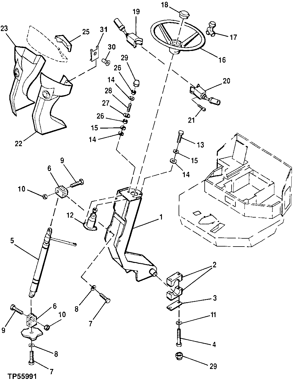Steering Column, Steering Wheel and Console