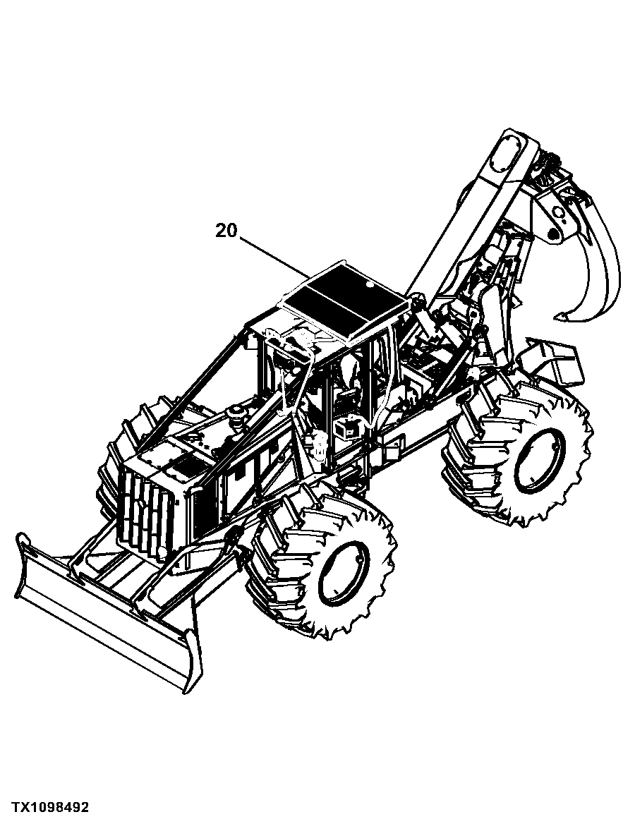 848H Cable and Grapple Skidder (PIN: 1DW848HX_ _C630436 - C666892) (PIN: 1DW848HX_ _D630436 - D666892)