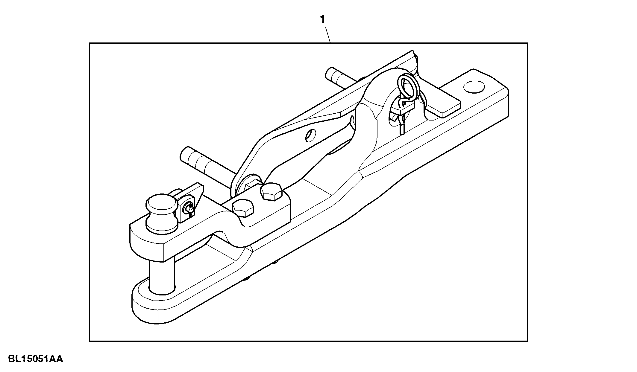 Attachment, Drawbar Storage, Pick-Up Hitch, W/ Front Hitch