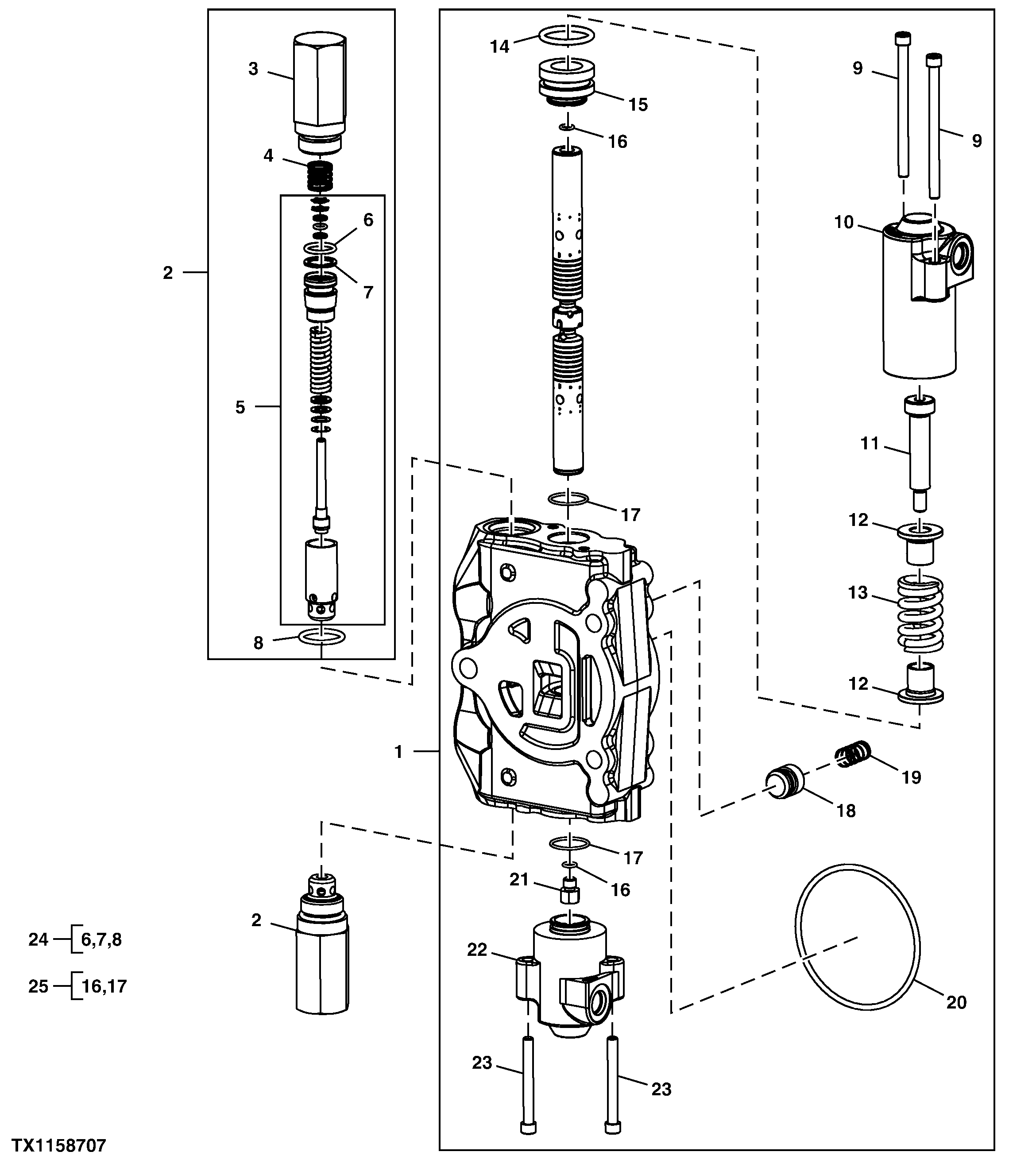 Swing Section, Pilot Control with Manual Auxiliaries