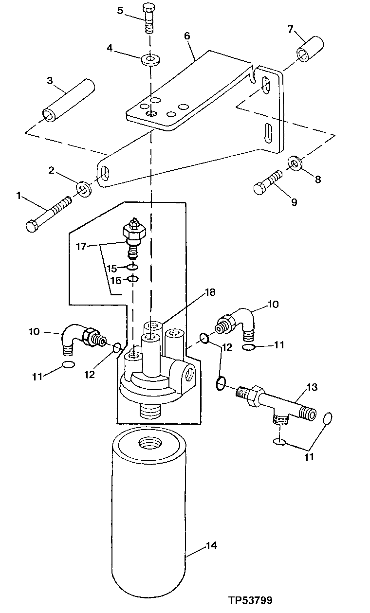 Function Return Oil Filter (FWD Pump Case) (543490 - )