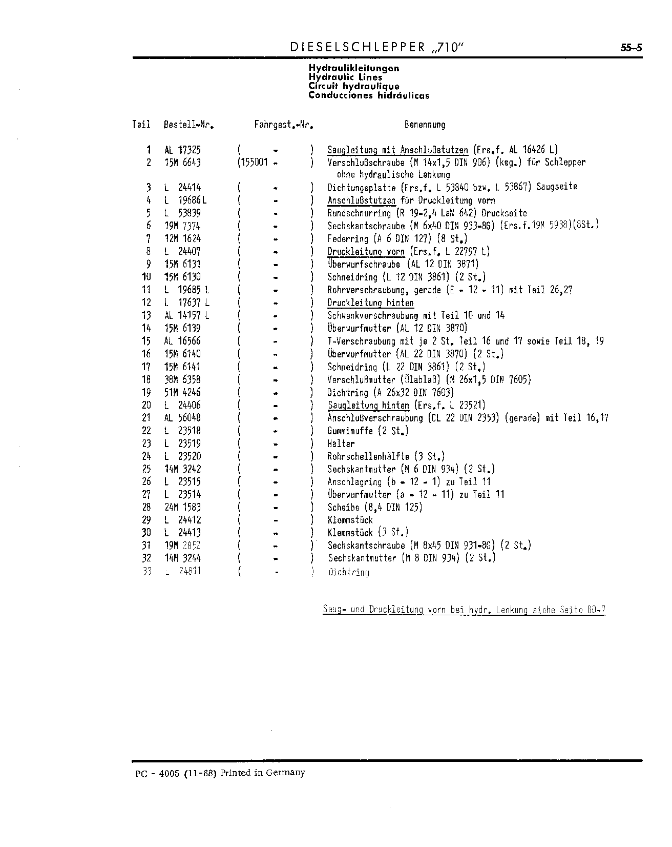 Hydraulic Lines (Continued)