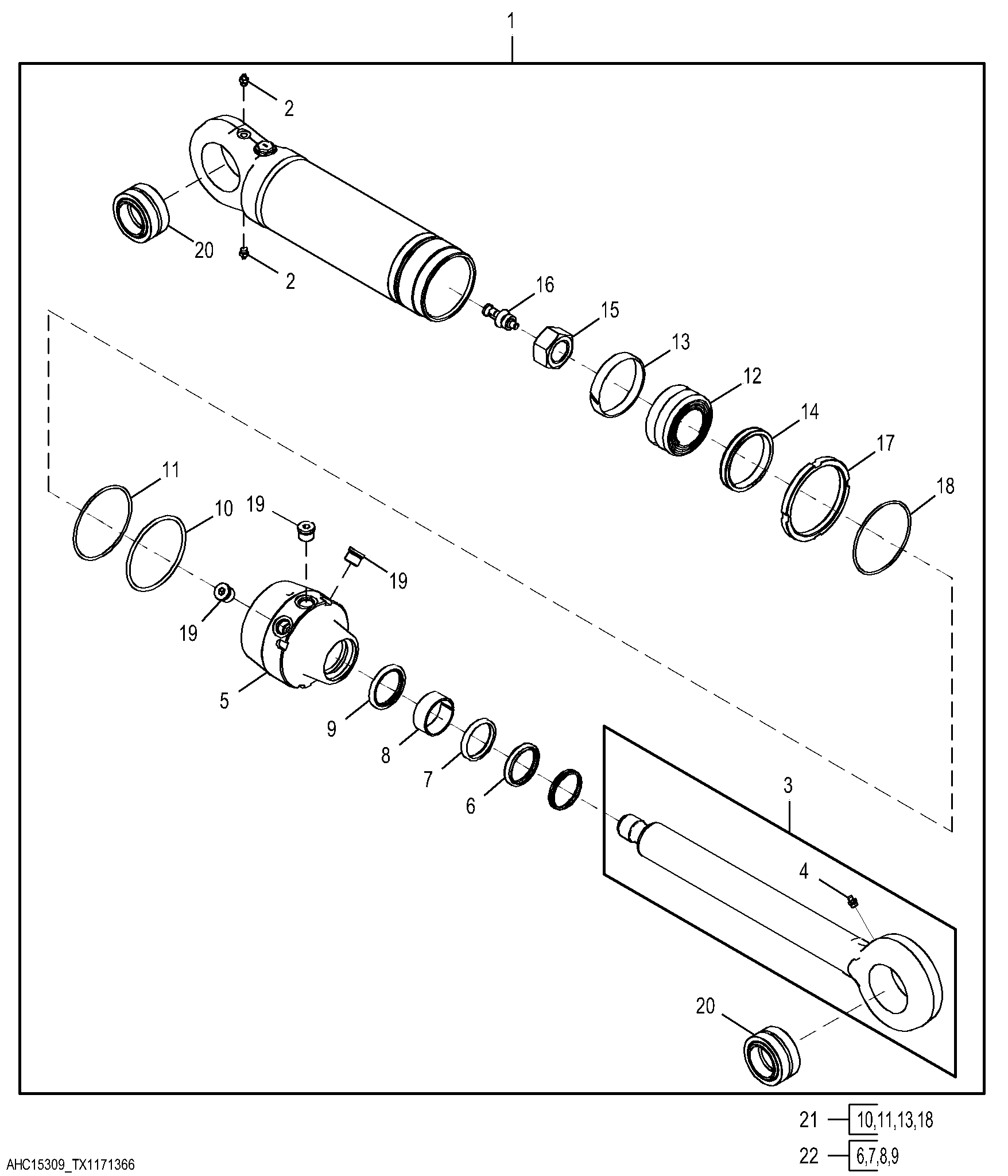 Clamp Cylinder Components, Accumulator Arms (000227 - )