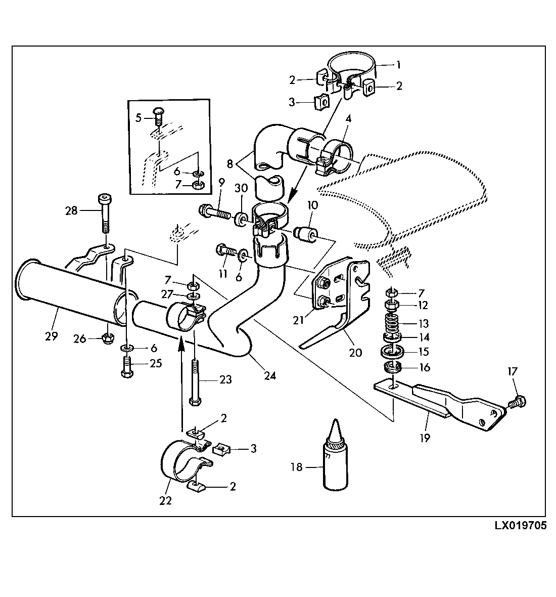 EXHAUST SYSTEM (HORIZONTAL STACK) R.H. SIDE