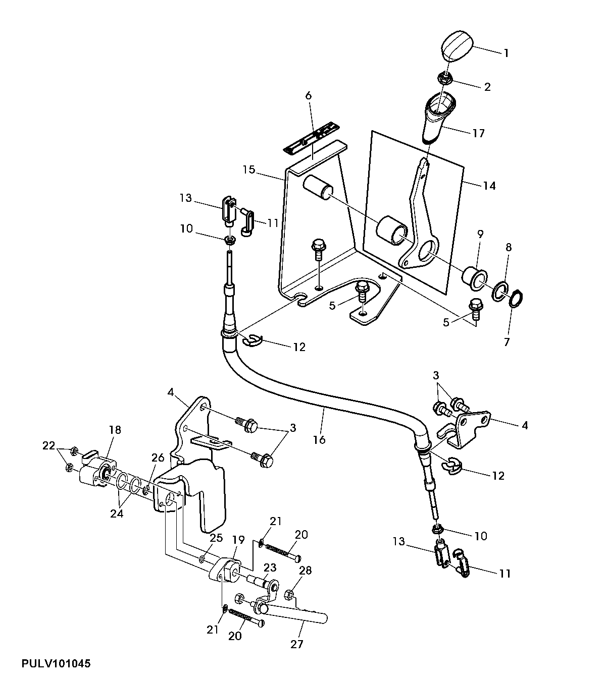 CONTROL LEVER, CREEPER, OPEN OPERATOR'S STATION