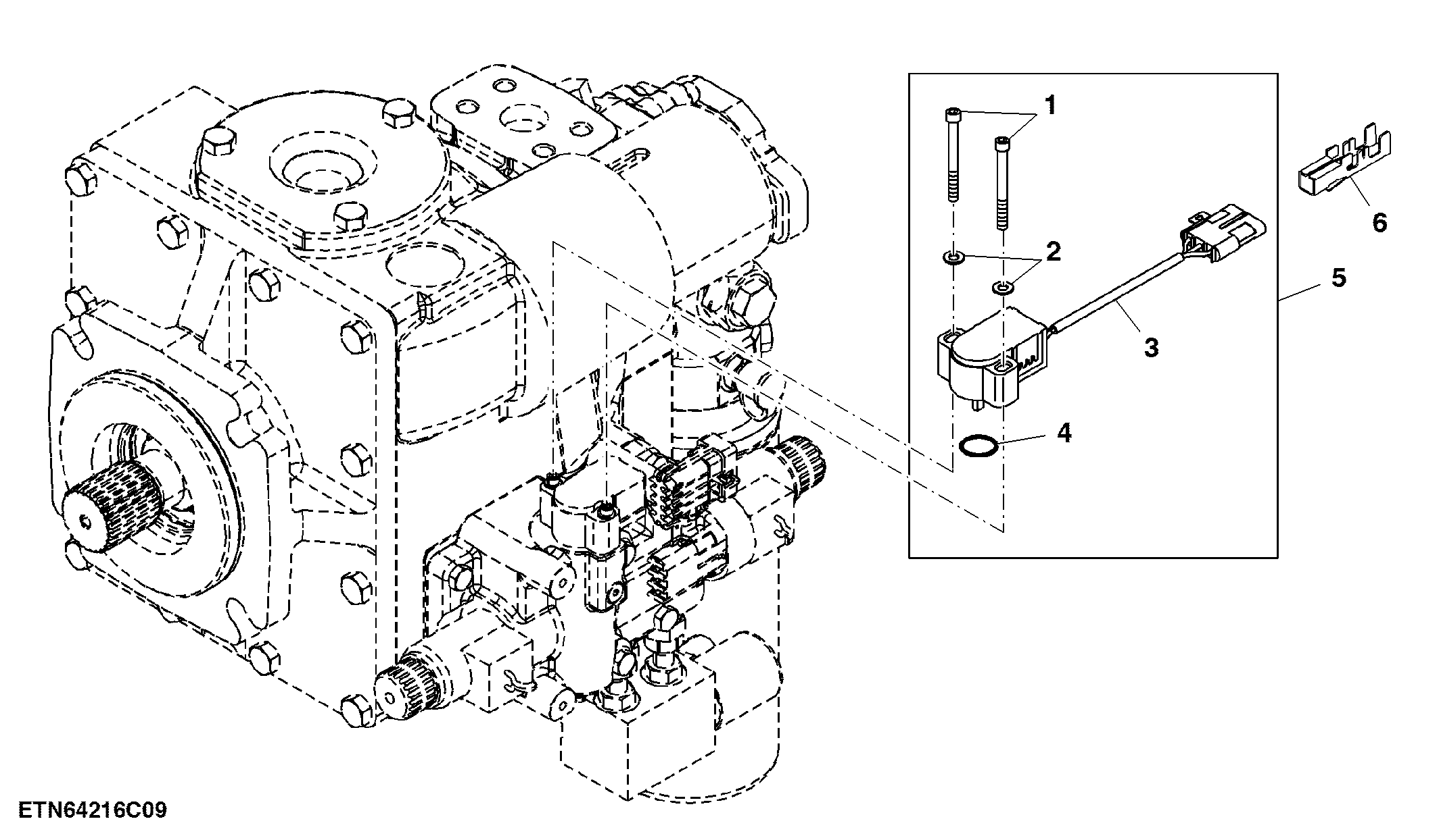 Position Sensor for Hydrostatic Drive Displacement Control Valve