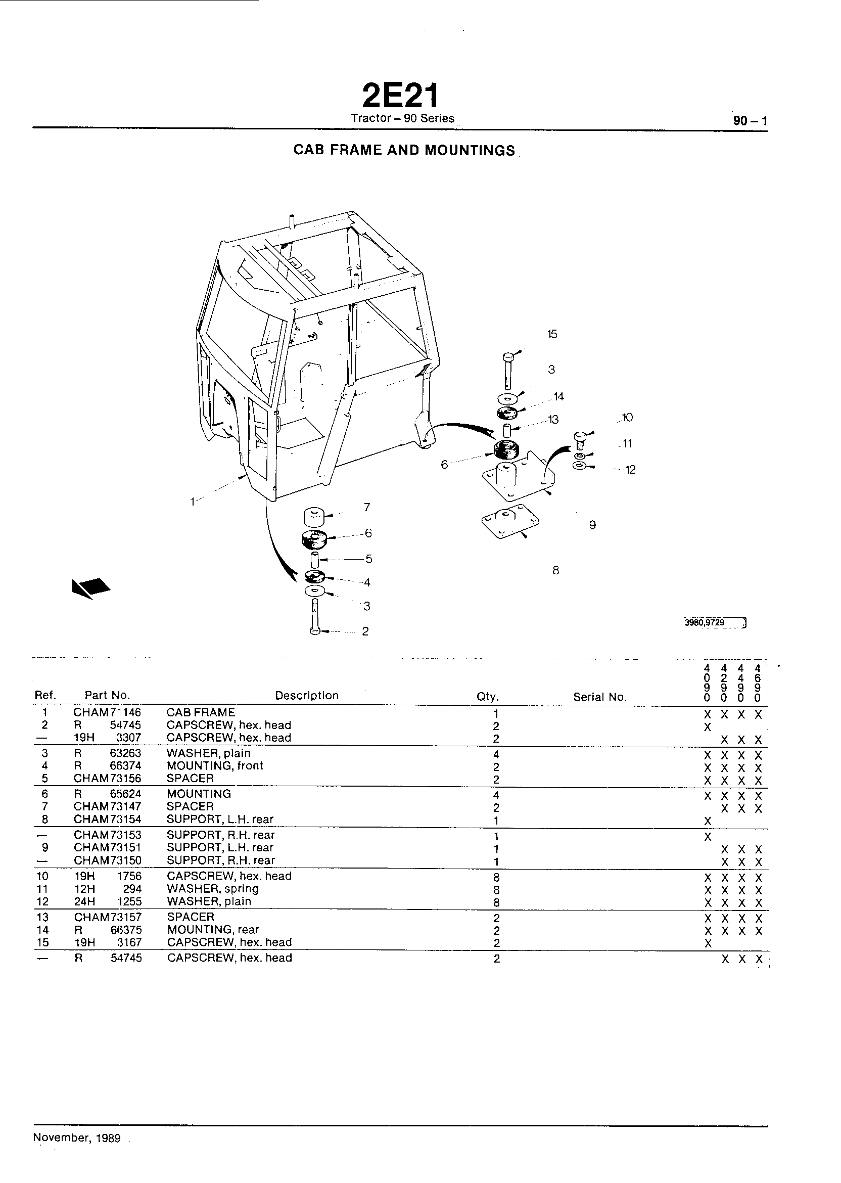 Operation Station Cab Frame and Mountings