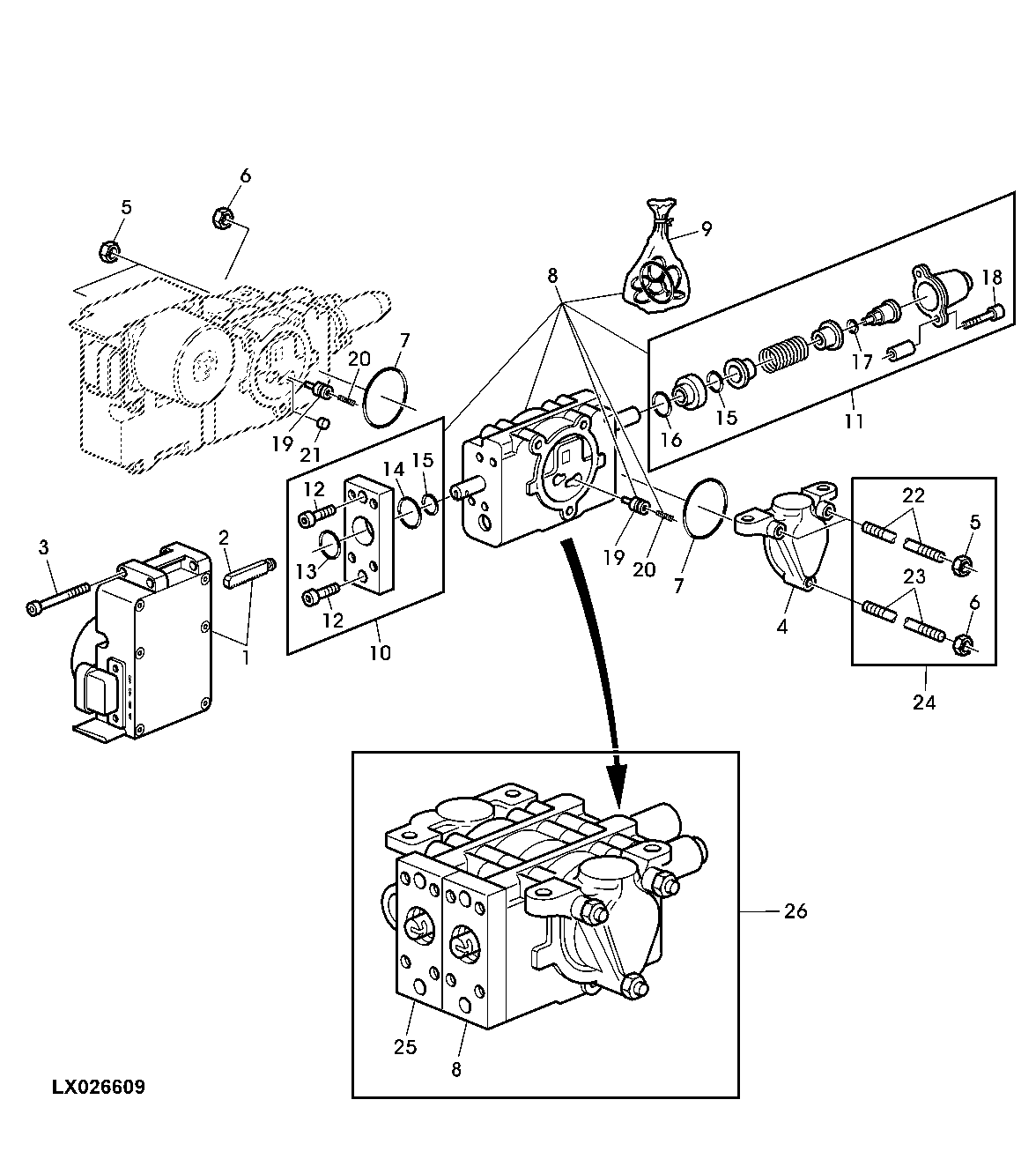 Electronically Operated Control Valve (E-ICV) Center Cab, RH