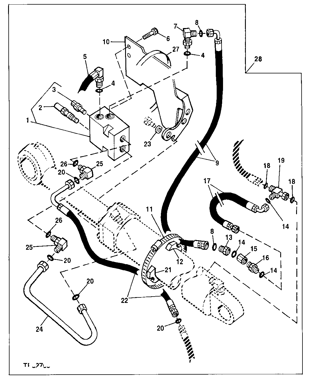 Controlled Lowering Devise, Boom Cylinder Kit 410D Heavy Lift, 510D Standard)