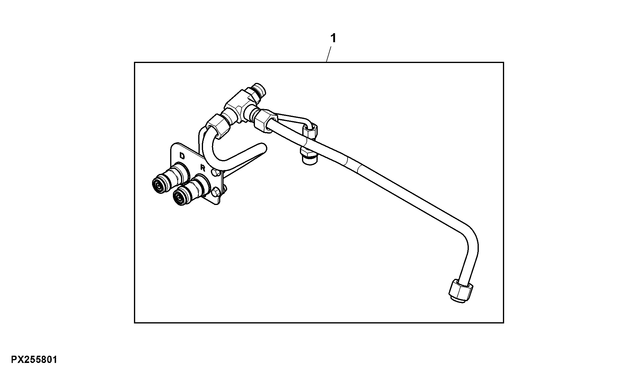 Hydraulic Motor Return and Case Drain Oil Lines, Attachment