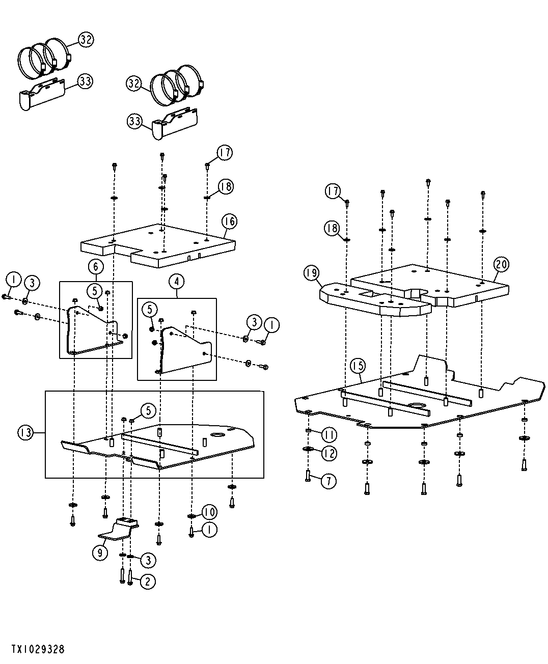 TRANSMISSION BOTTOM GUARD AND FRONT BOTTOM GUARD (S.N. 611219-)