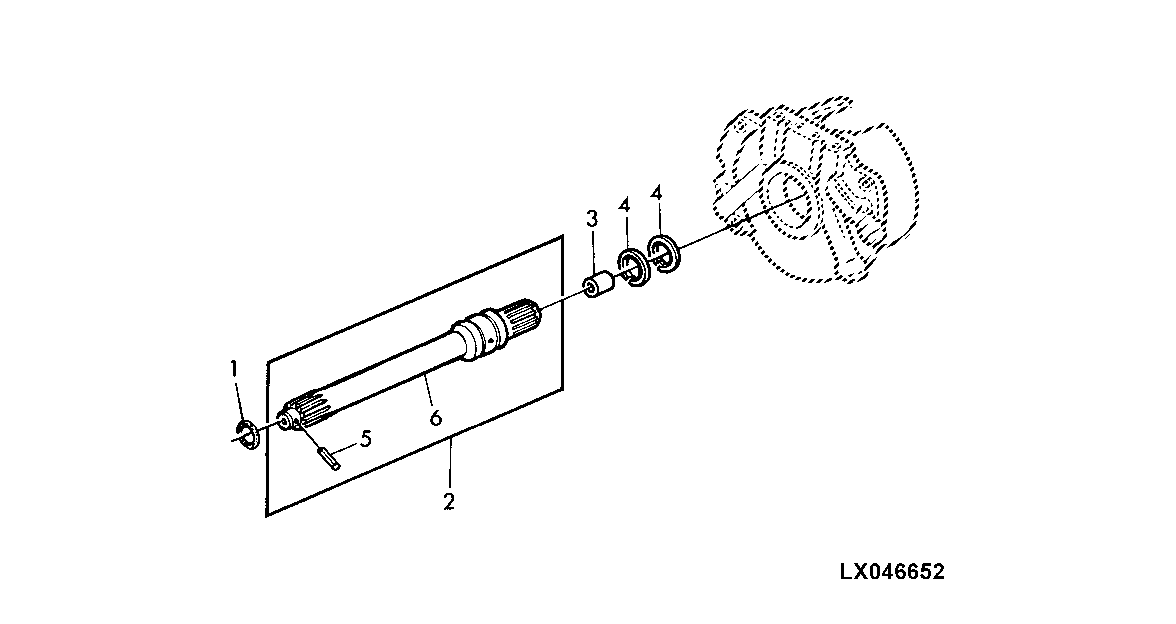 TRANSMISSION, INPUT SHAFT (WITH HI-LO SHIFT UNIT, SYNCHRON. TRANSM.)