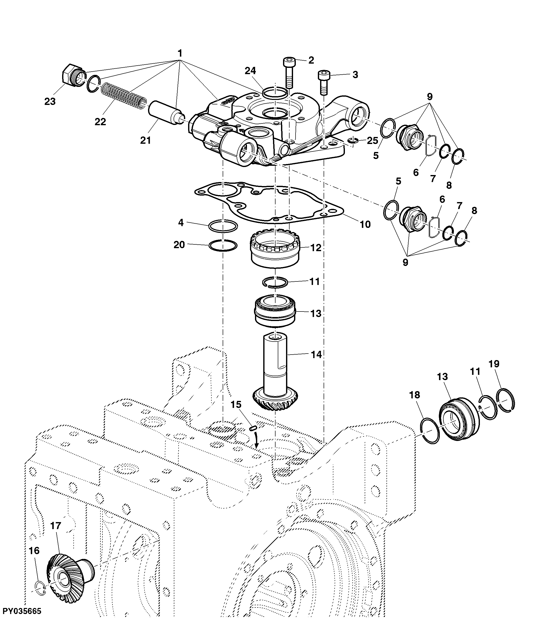 CHARGE PUMP 59CM3 (FOR HYDRAULIC PUMP 45CM3)