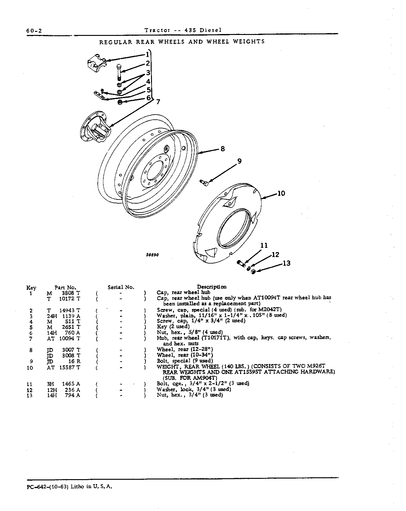 Rear wheel weights
