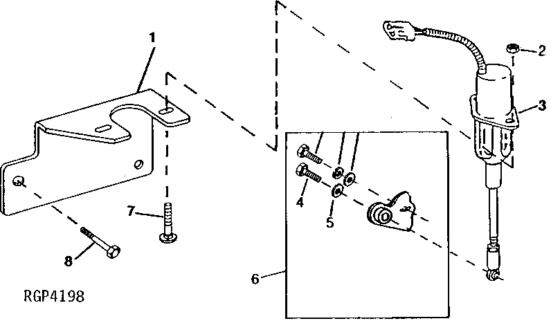 Fuel Shut-Off Bracket And Electric Shut-Off Solenoid