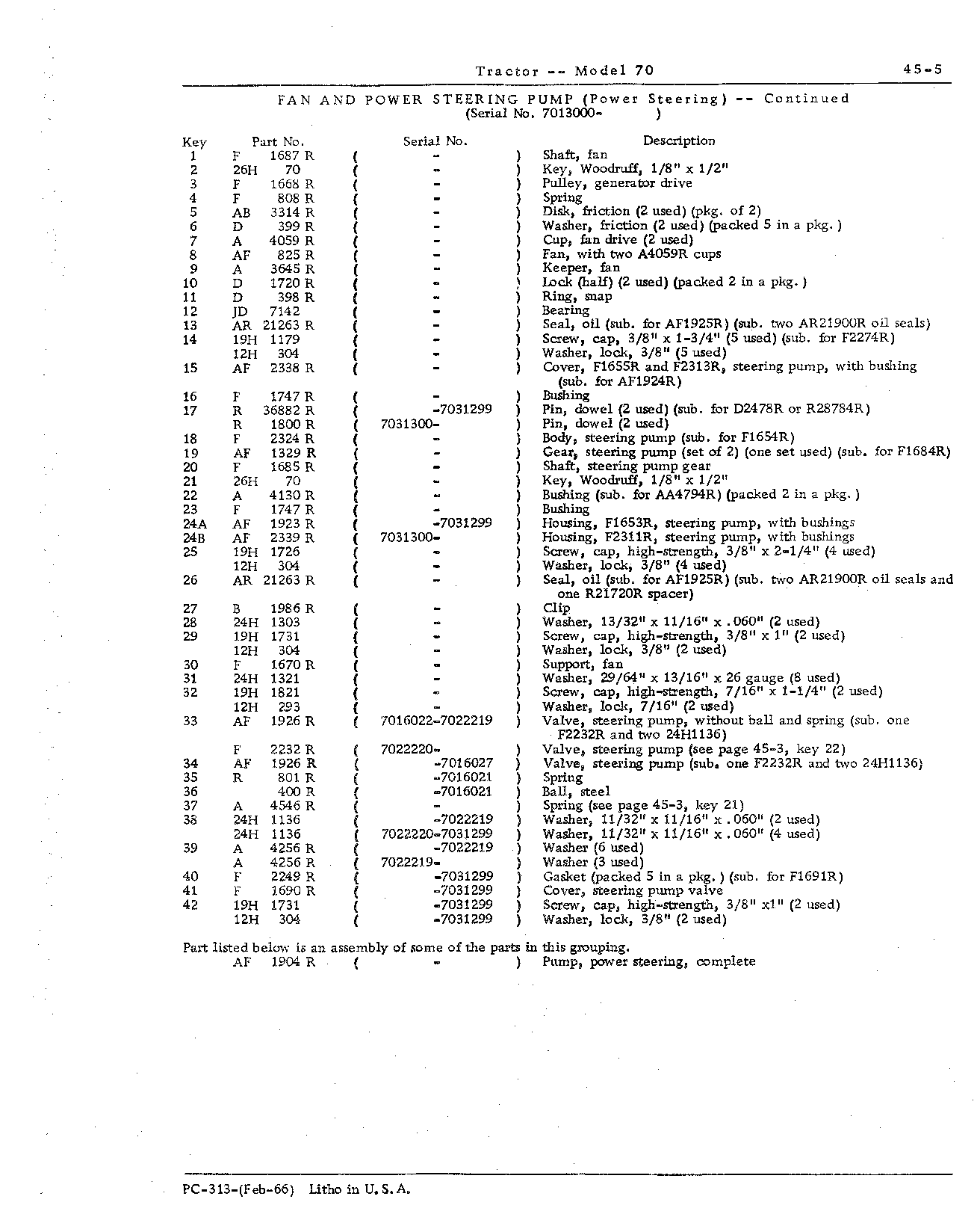 Section 45-Power Steering (Continued)