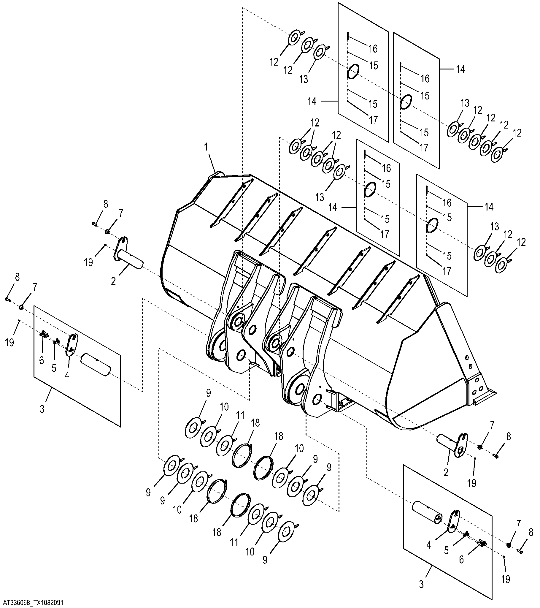 Bucket Pins for 5.9 m³ (7.75 yd³) Light Material Bucket